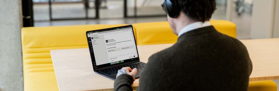 Student on laptop with UvA AI Chat