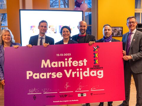 Alderman Touria Meliani and the five representatives of educational institutions