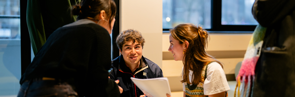 Studenten in gesprek